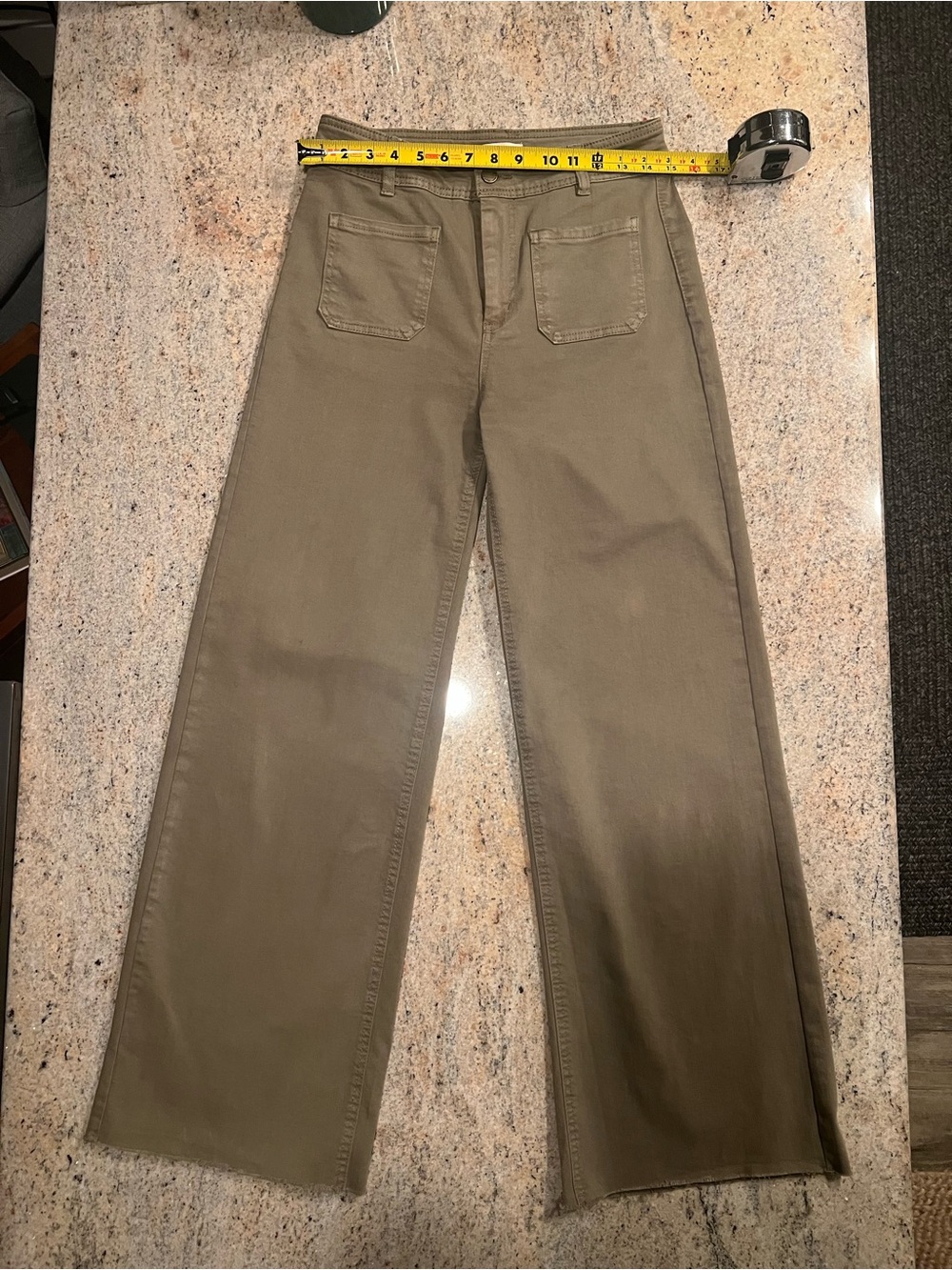 Oat New York Wide-Leg Jeans in Olive